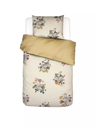 ESSENZA | Housse de couette en satin LAURINE 70x90cm/140x200cm Vert Shale | beige